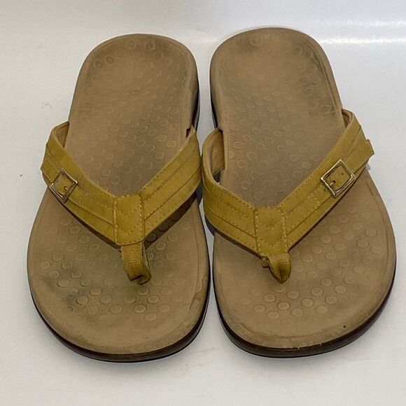 Vionic Women's Patty Suede Non-slip T-strap Flip Flop Casual Sandals Size 9 - Picture 2 of 10